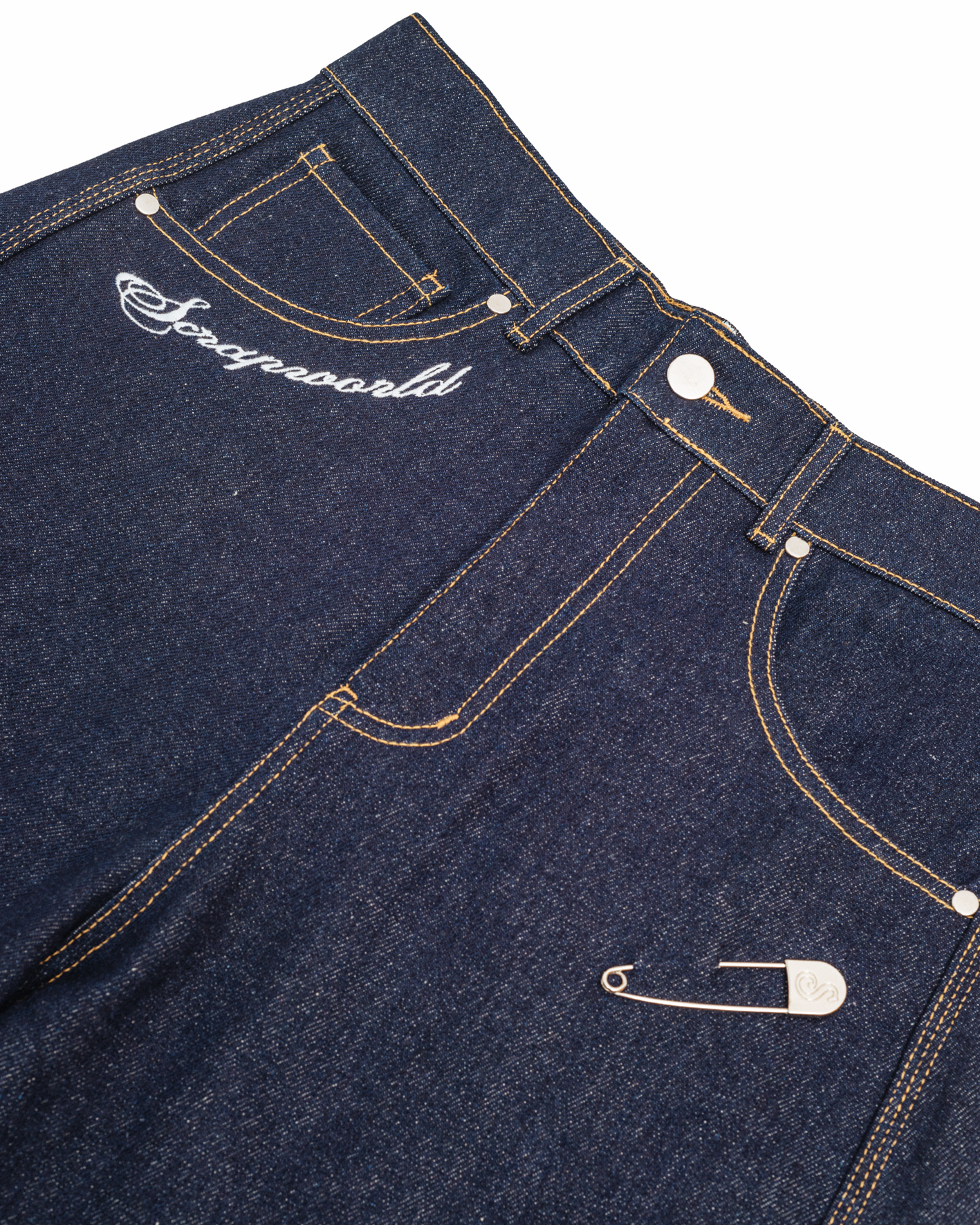 TWISTED SEAM DENIM PANTS